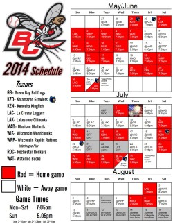 Bombers 2014 Schedule