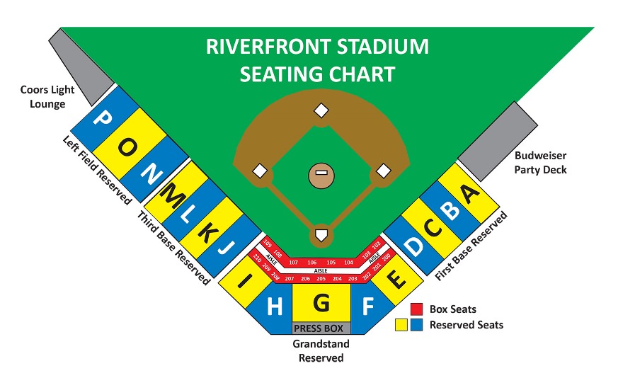 Buy RIVERFRONT STADIUM Seating Chart Diagram Poster 12x18 18x24