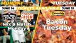 mix and match monday, clovedale bacon tuesday, mojo media, bismarck larks tickets