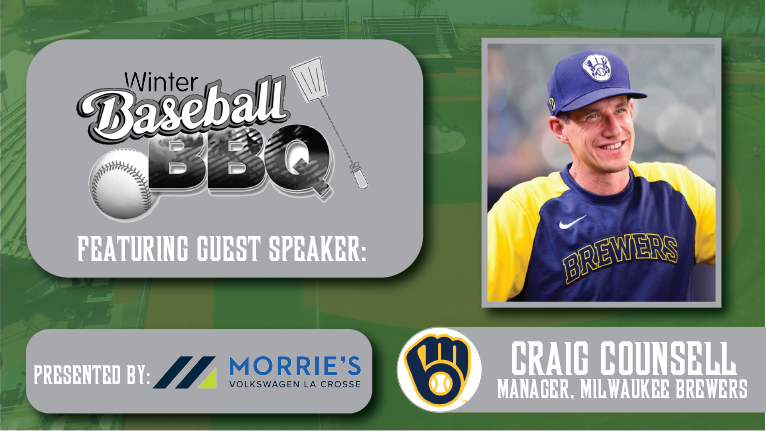 Milwaukee Brewers Manager Craig Counsell to Headline Loggers 18th